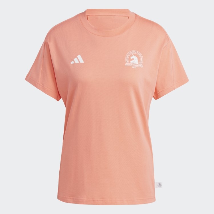 Camiseta Coral Adidas Boston Marathon 2023 Feita Com A Natureza