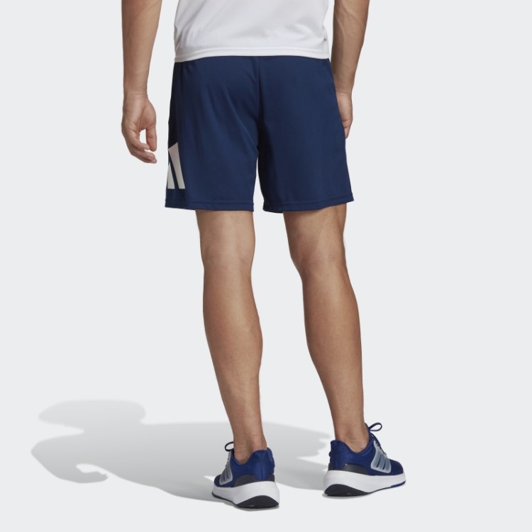 Bermuda De Treino Adidas Train Essentials Logo Azul Escuro