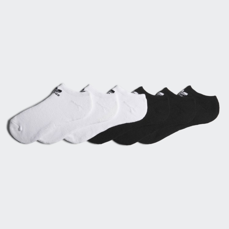 Meias Brancas Trefoil No-show 6 Pares Adidas