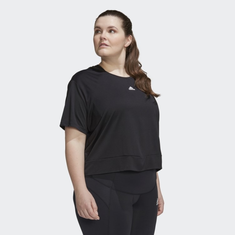 Camiseta Preta Adidas Aeroready Studio (tamanho Grande)