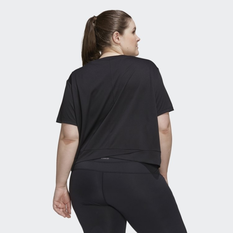 Camiseta Preta Adidas Aeroready Studio (tamanho Grande)