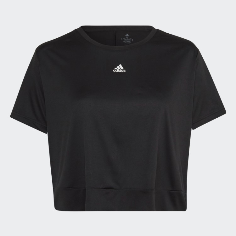 Camiseta Preta Adidas Aeroready Studio (tamanho Grande)