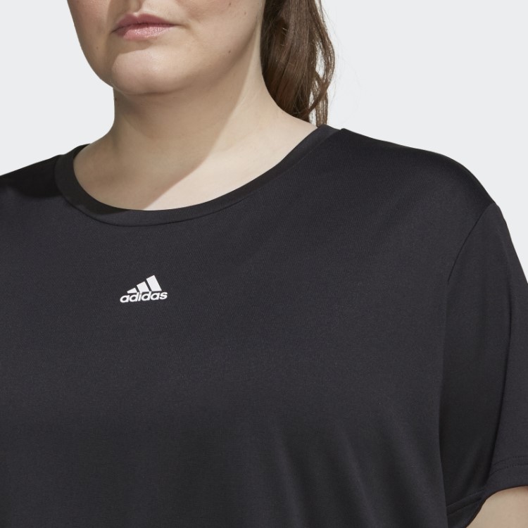 Camiseta Preta Adidas Aeroready Studio (tamanho Grande)