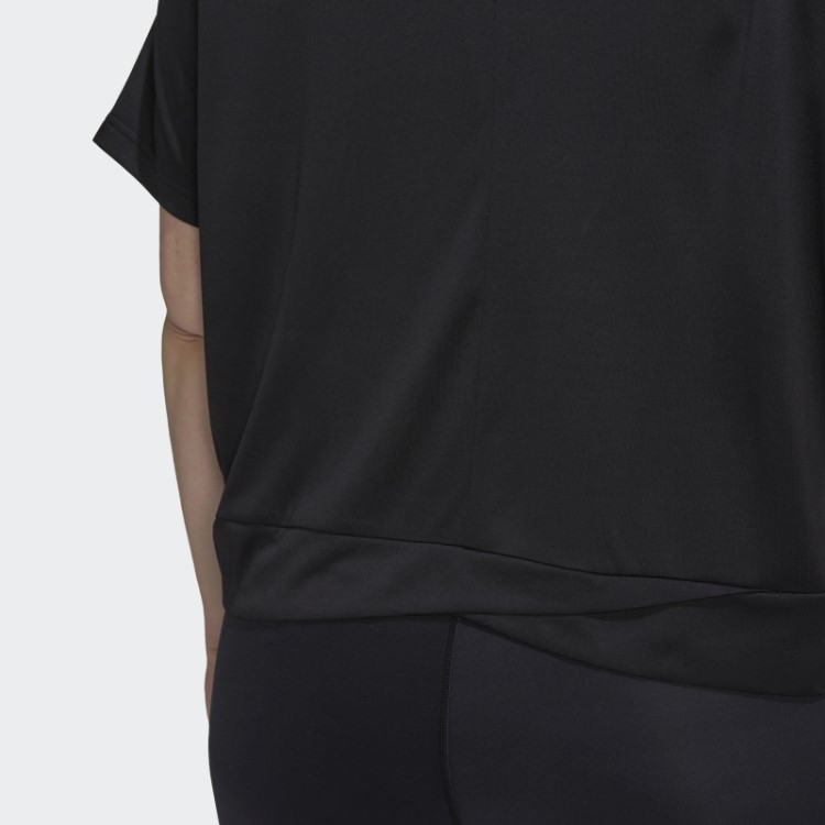 Camiseta Preta Adidas Aeroready Studio (tamanho Grande)