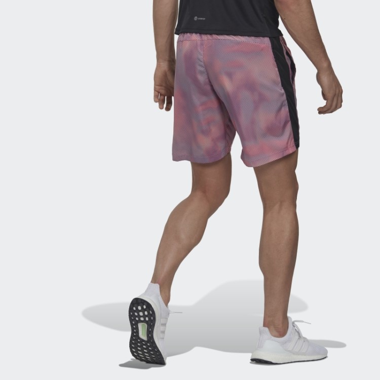 Adidas Orange Possui Shorts Colorblock Run