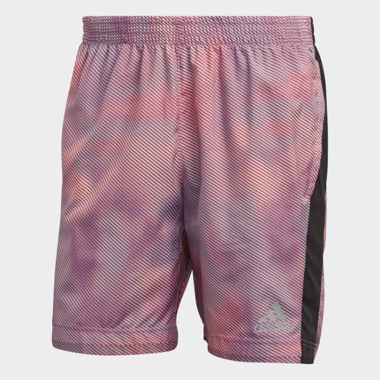 Adidas Orange Possui Shorts Colorblock Run