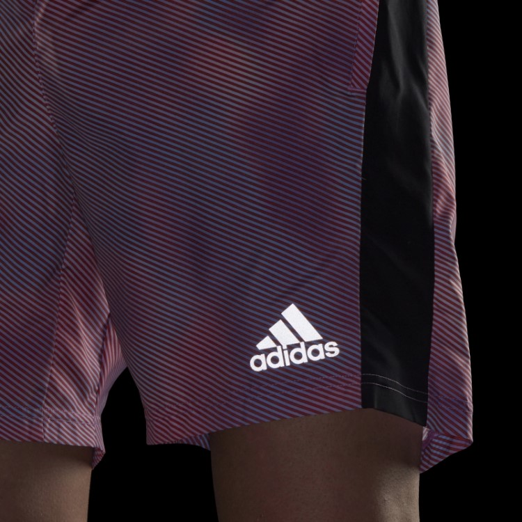 Adidas Orange Possui Shorts Colorblock Run