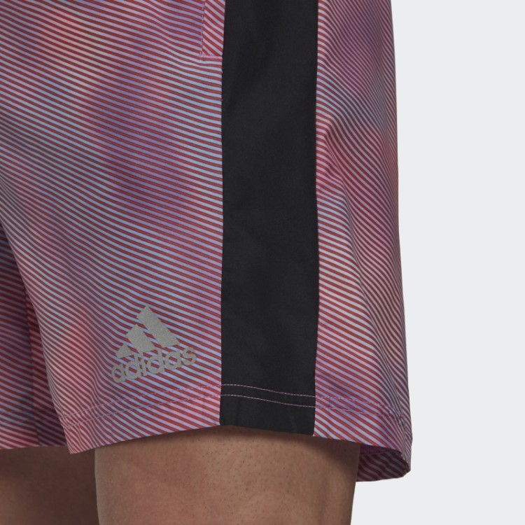 Adidas Orange Possui Shorts Colorblock Run