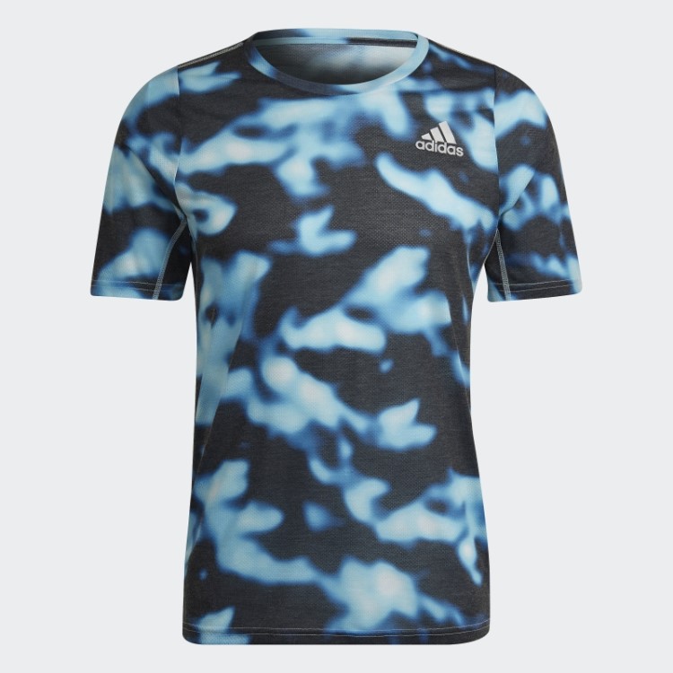 Camiseta Multicolorida Adidas Run Icons Com Estampa De 3 Barras