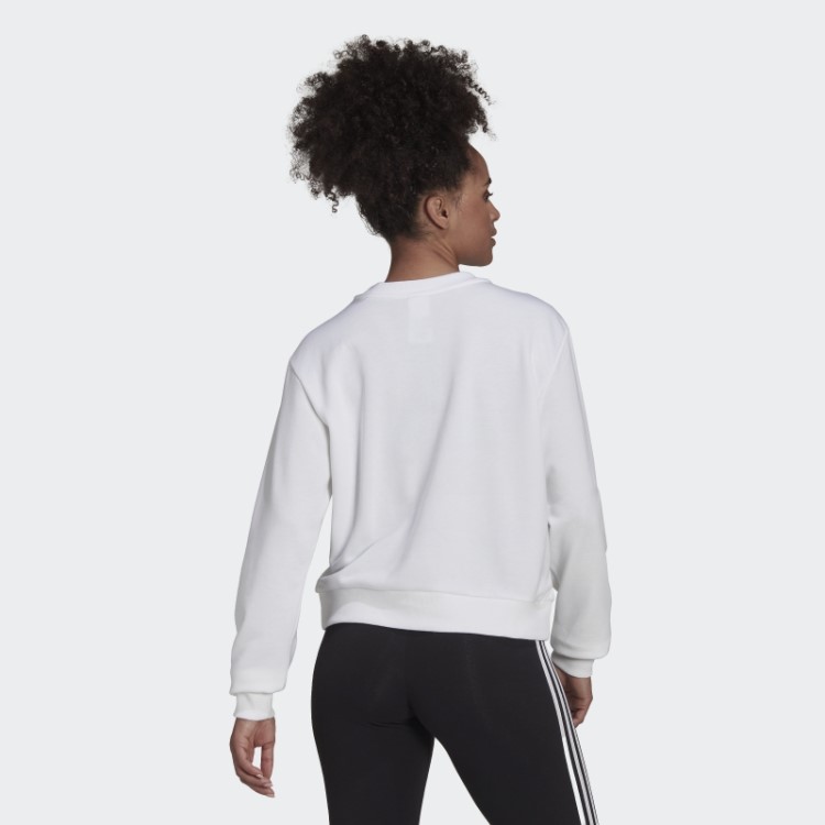 Essentials Logo Moletom Solto Branco Adidas