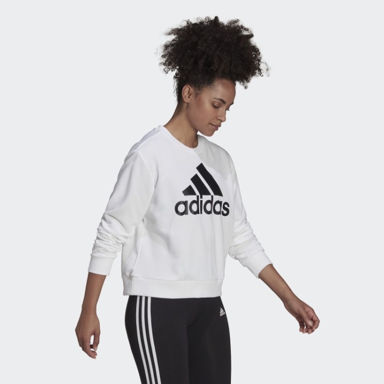 Essentials Logo Moletom Solto Branco Adidas