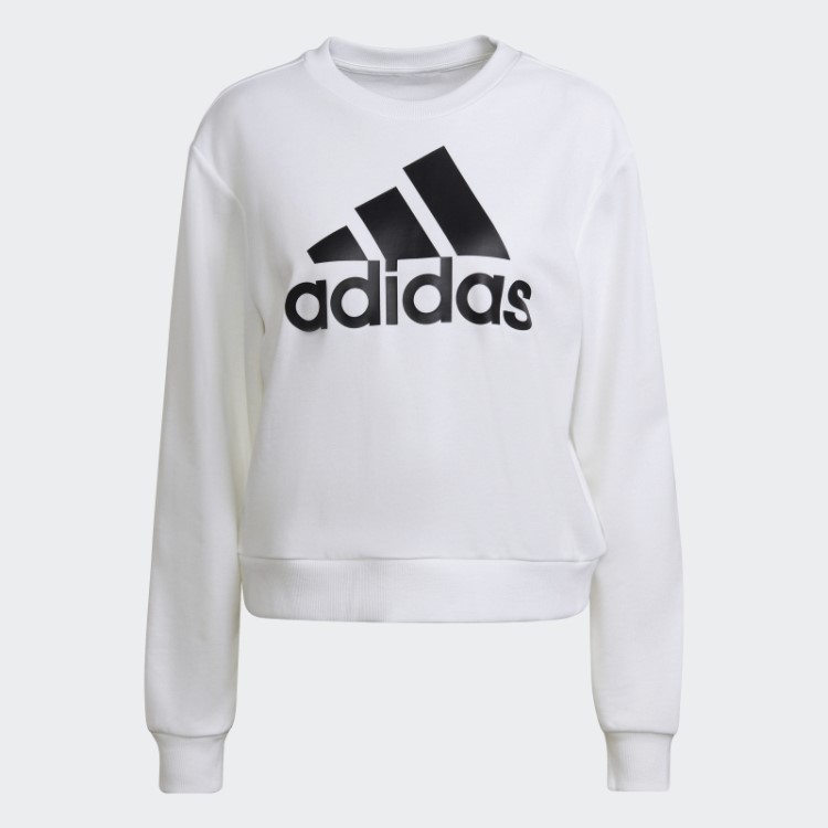 Essentials Logo Moletom Solto Branco Adidas
