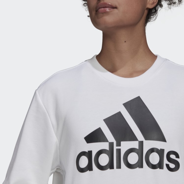 Essentials Logo Moletom Solto Branco Adidas
