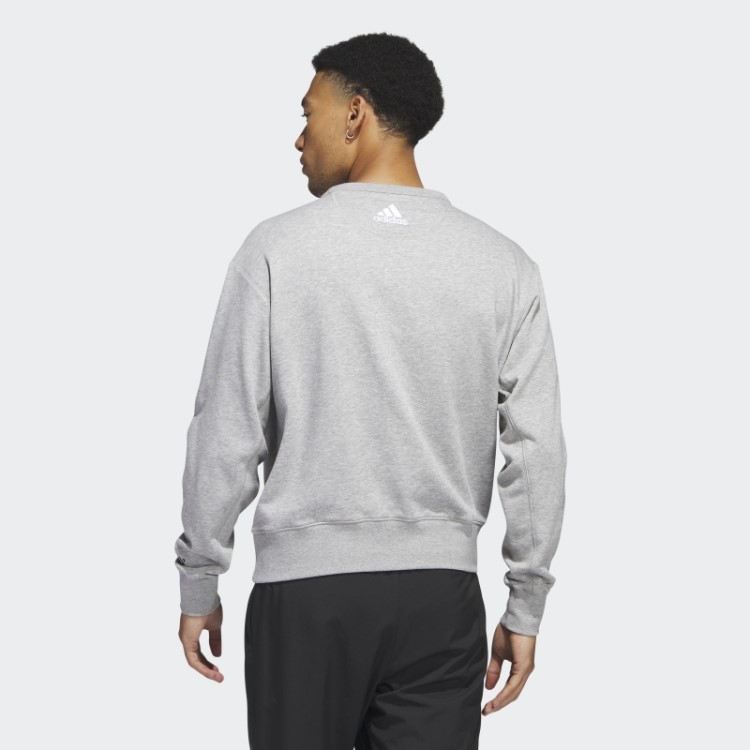 Moletom Vintage Da Tripulação Relâmpago Cinza Médio Adidas