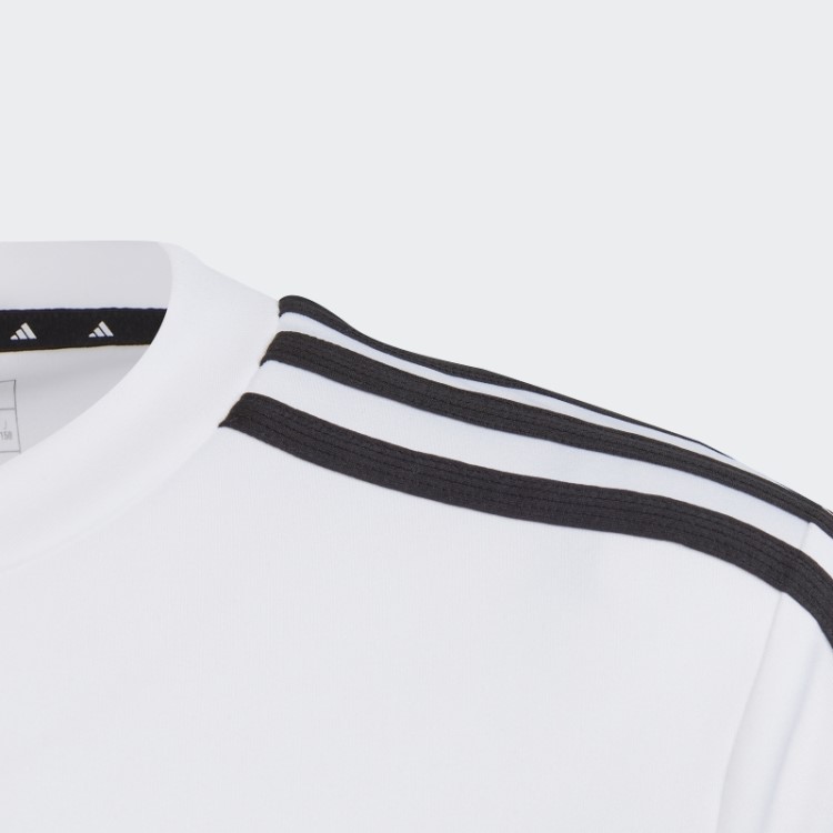 Camiseta Adidas White Train Essentials Aeroready Com As Três Listras De Ajuste Regular