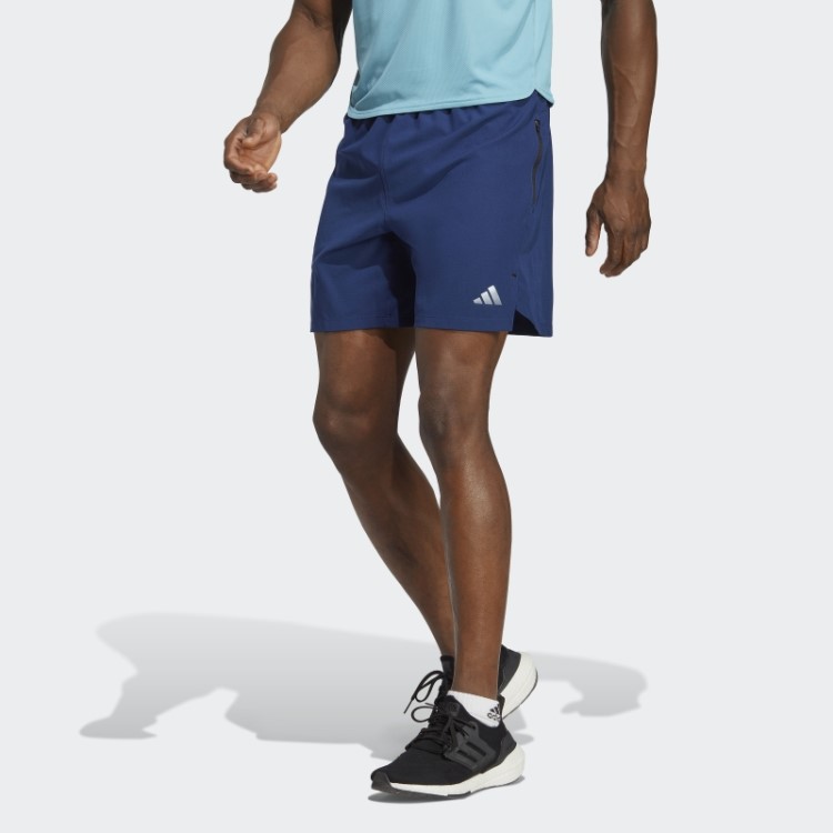 Bermuda De Treino Azul Escuro Adidas Serrilhada