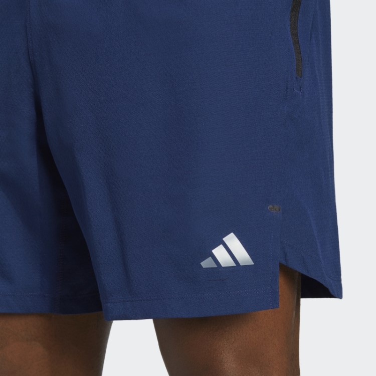 Bermuda De Treino Azul Escuro Adidas Serrilhada
