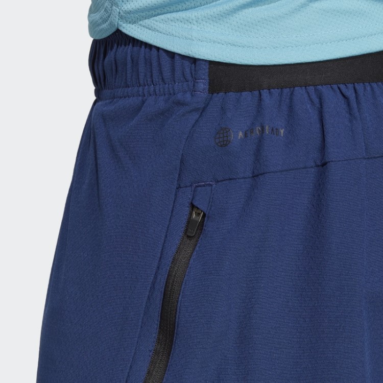 Bermuda De Treino Azul Escuro Adidas Serrilhada