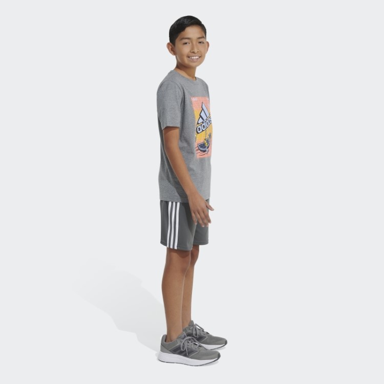 Distintivo De Skater Cinza Médio Adidas Heather De Camiseta Esportiva