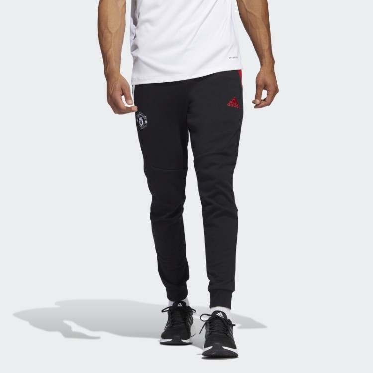 Calças De Treino De Viagem Adidas Manchester United Pretas Quentes