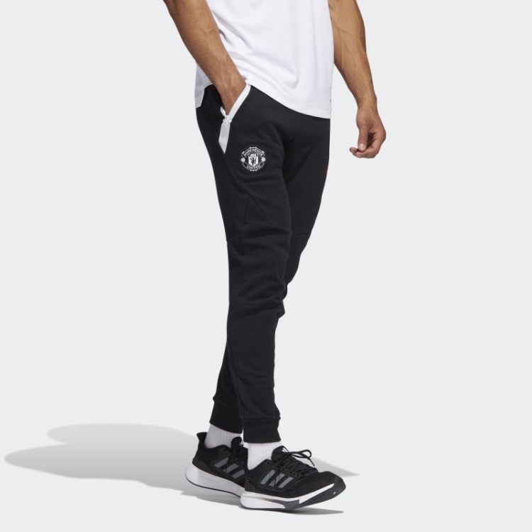Calças De Treino De Viagem Adidas Manchester United Pretas Quentes