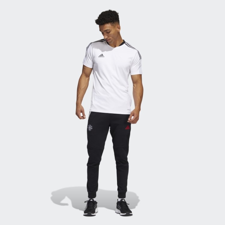 Calças De Treino De Viagem Adidas Manchester United Pretas Quentes