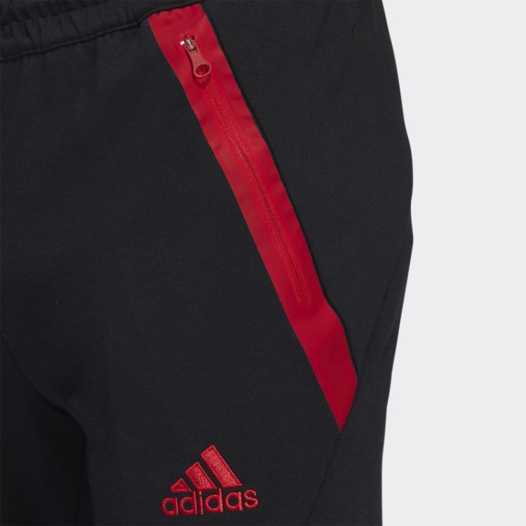 Calças De Treino De Viagem Adidas Manchester United Pretas Quentes