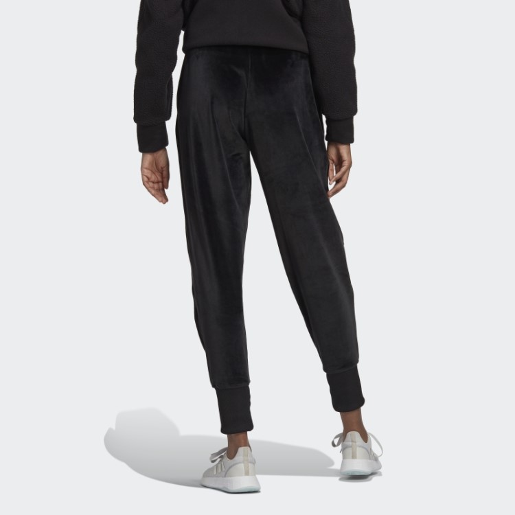 Calça Jogger De Veludo Aconchegante Adidas Holidayz Preta