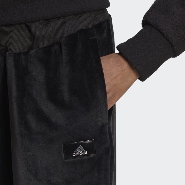 Calça Jogger De Veludo Aconchegante Adidas Holidayz Preta