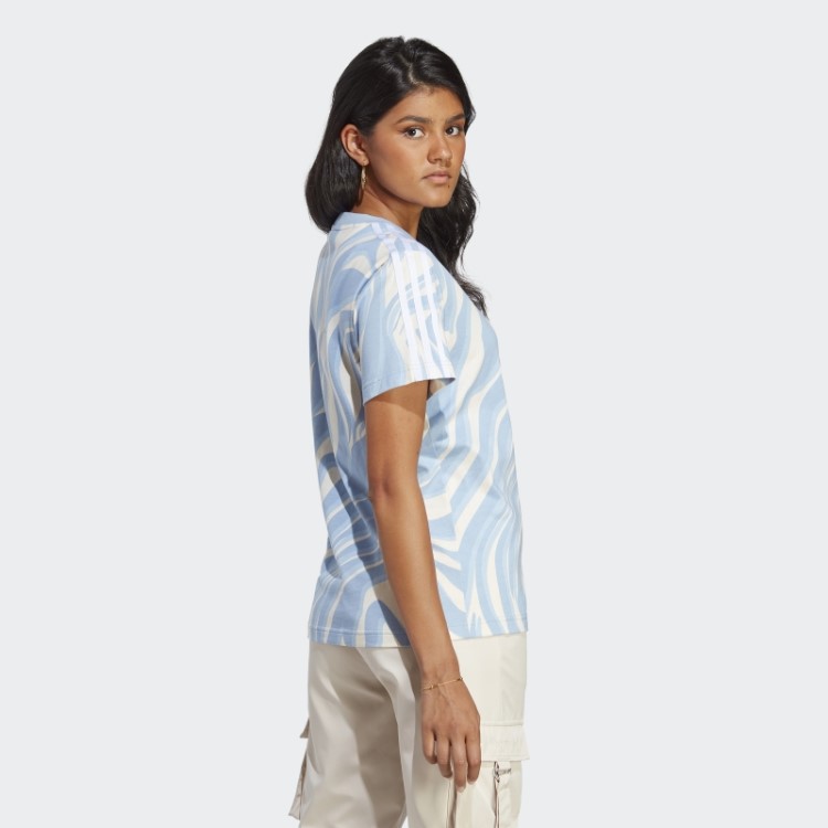 Camiseta Adidas Abstract Allover Animal Print Ambiente Sky
