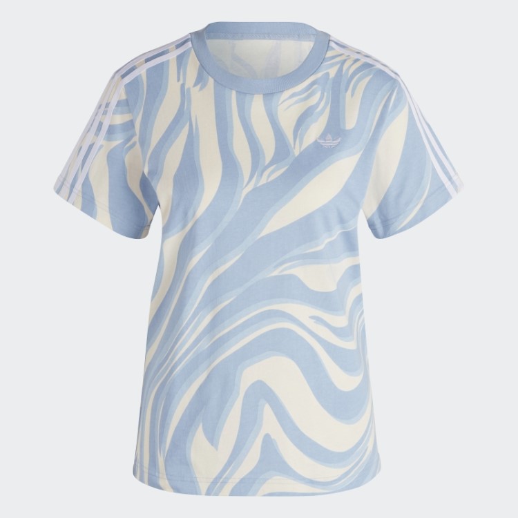 Camiseta Adidas Abstract Allover Animal Print Ambiente Sky