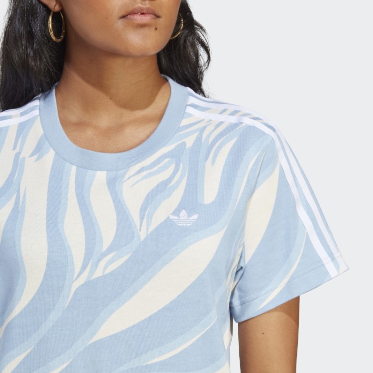 Camiseta Adidas Abstract Allover Animal Print Ambiente Sky