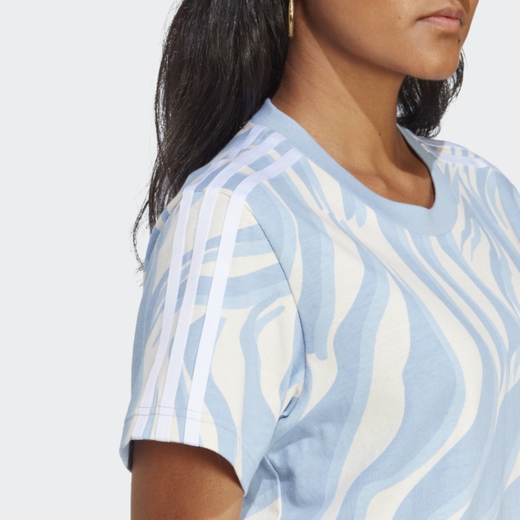 Camiseta Adidas Abstract Allover Animal Print Ambiente Sky