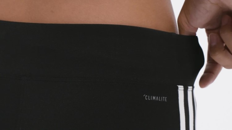 Legging Preta Com As Três Listras Adidas Running
