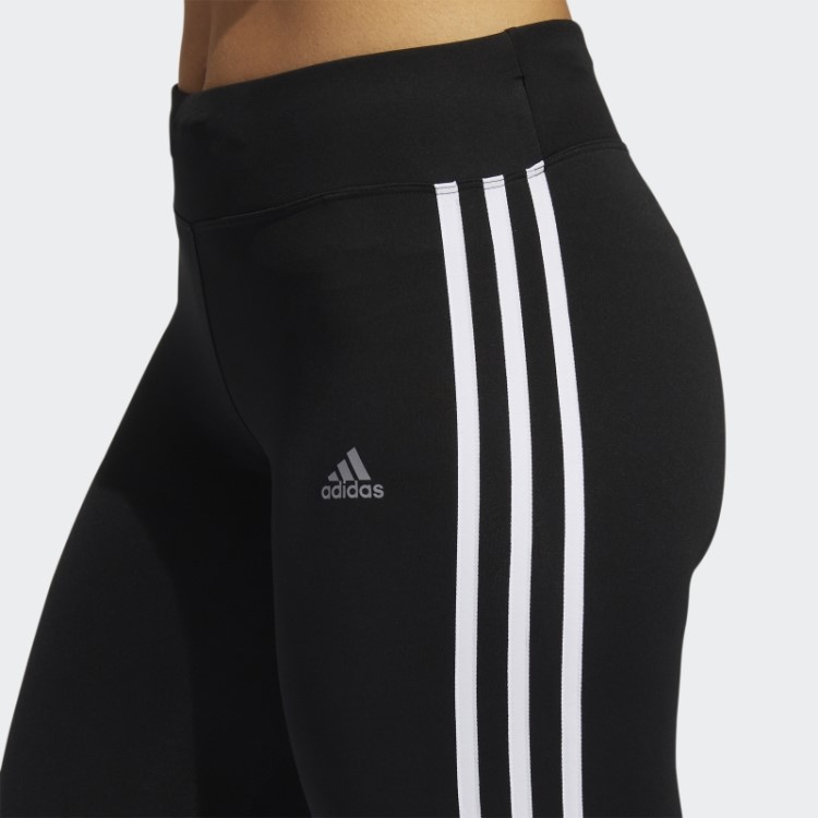 Legging Preta Com As Três Listras Adidas Running