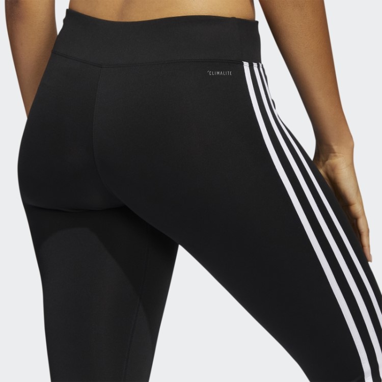 Legging Preta Com As Três Listras Adidas Running