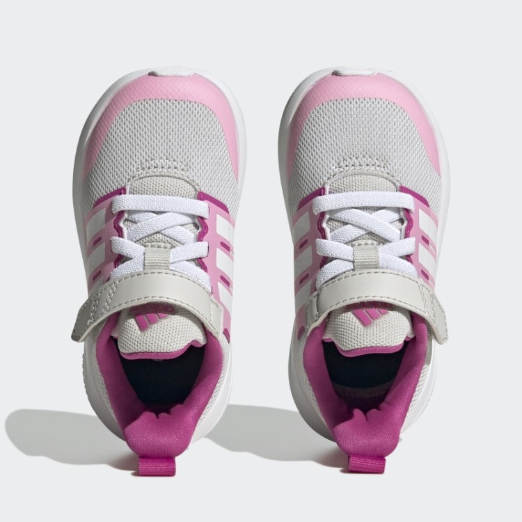 Tênis Fortarun 2.0 Cloudfoam Elástico Com Tira Superior Em Renda Cinza Adidas