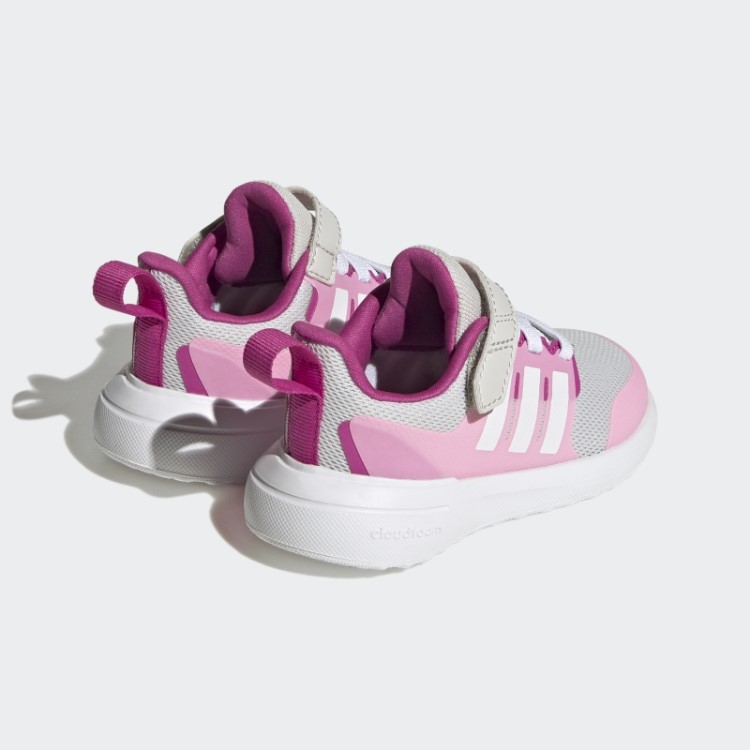 Tênis Fortarun 2.0 Cloudfoam Elástico Com Tira Superior Em Renda Cinza Adidas