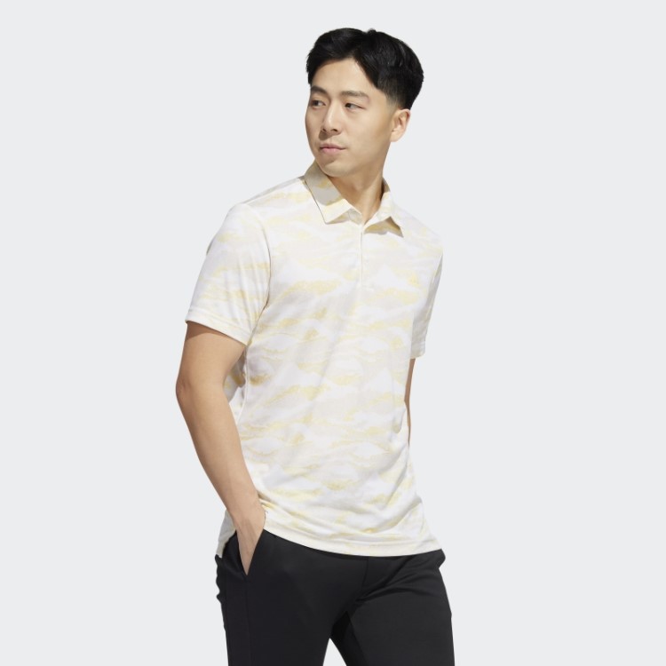 Camisa Polo Com Estampa Horizontal Adidas Branca
