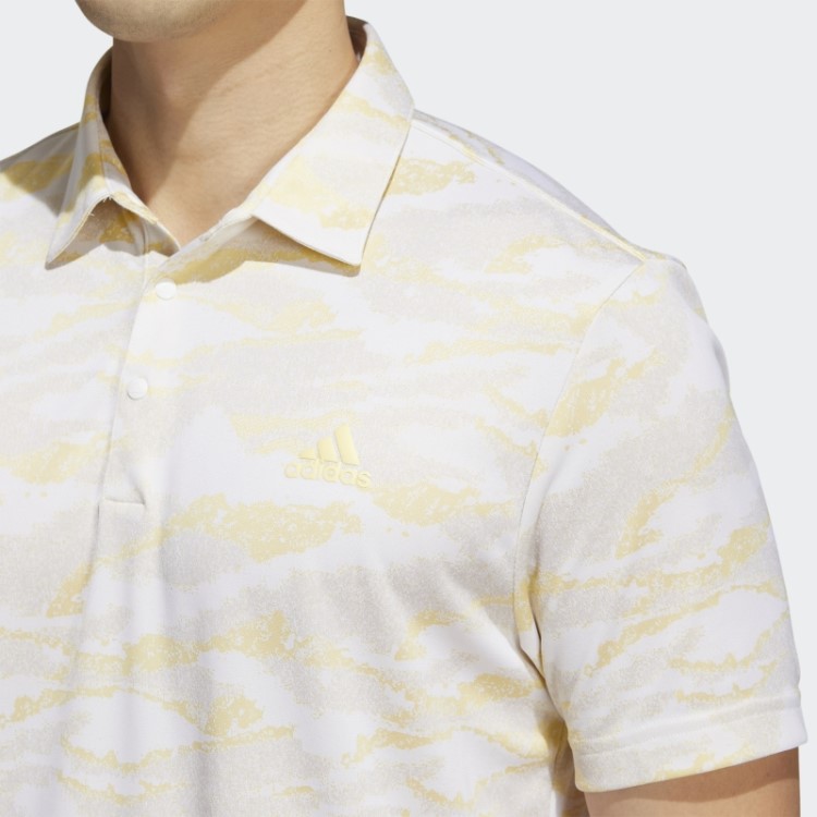 Camisa Polo Com Estampa Horizontal Adidas Branca