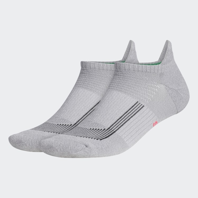 Meias De Corrida Cinza Claro Superlite Com Abas Invisíveis 2 Pares Adidas