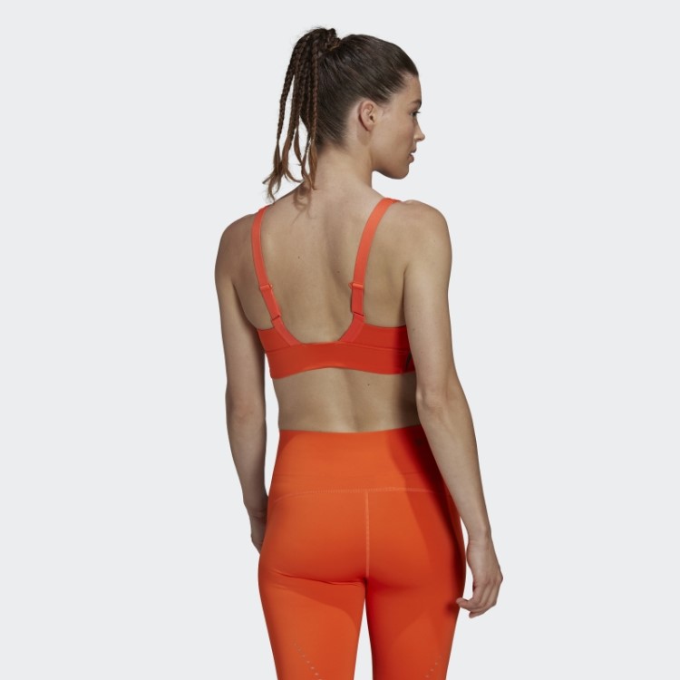 Sutiã Hiit De Suporte Médio Adidas Powerimpact Luxe Training Laranja