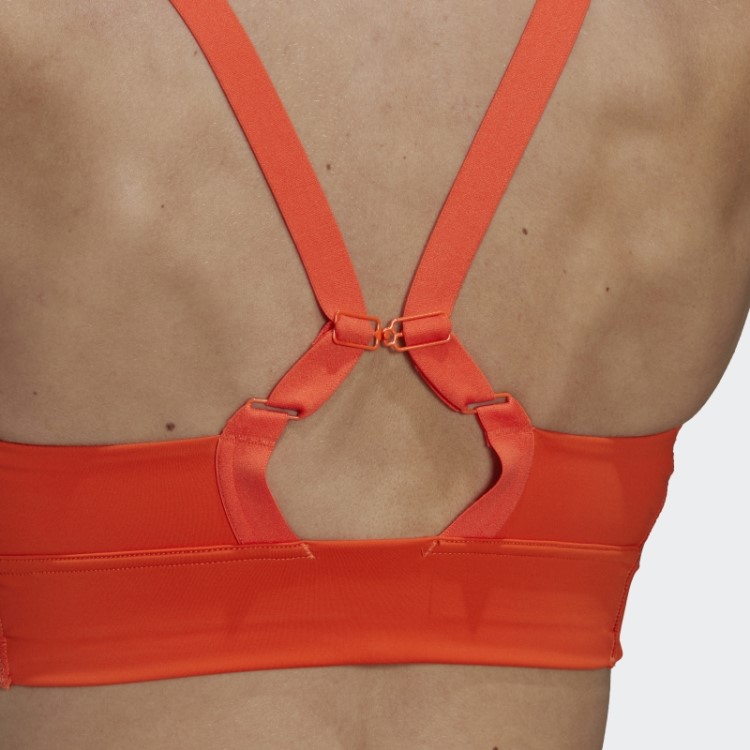 Sutiã Hiit De Suporte Médio Adidas Powerimpact Luxe Training Laranja