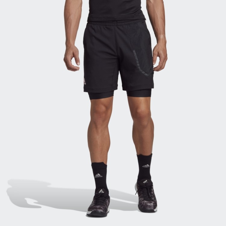 Shorts Tênis Us Series 2 Em 1 Adidas Preto