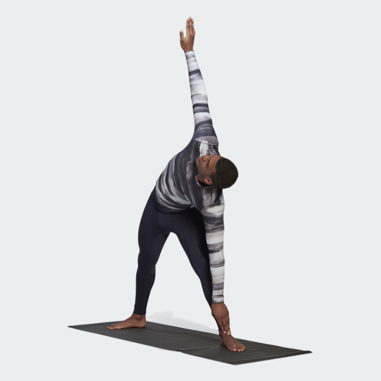 Camiseta De Manga Longa Adidas Allover Print Yoga Training