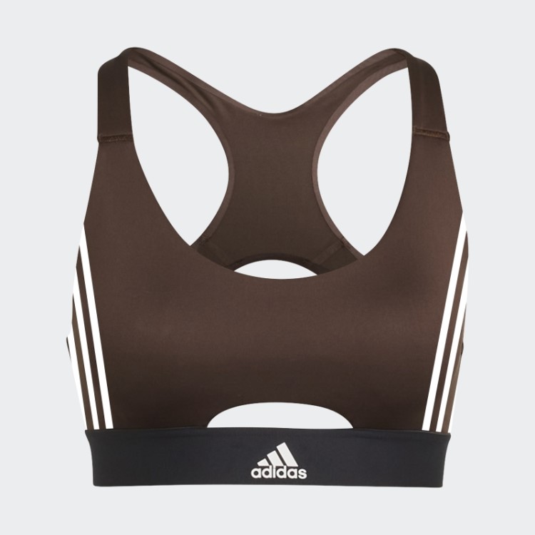Adidas Powerreact Training Sutiã Hiperglam De Suporte Médio Marrom
