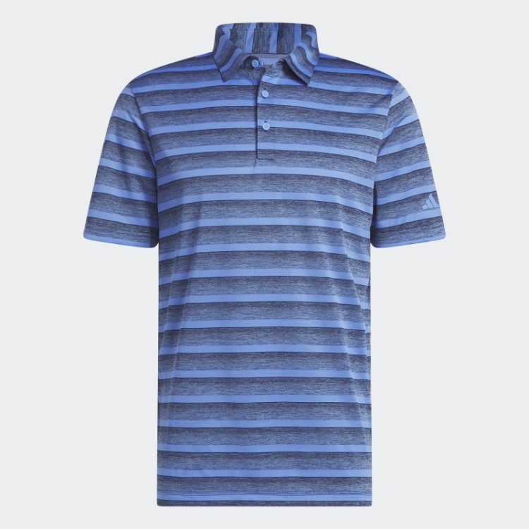 Camisa Polo Listrada Azul Marinho Adidas
