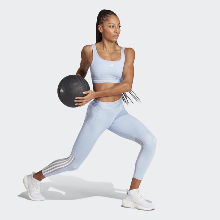 Sutiã Techfit Light Support Adidas Blue Dawn Aeroreact