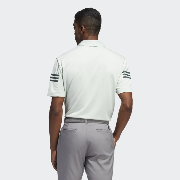 Camisa Polo Verde Adidas Com As Três Listras