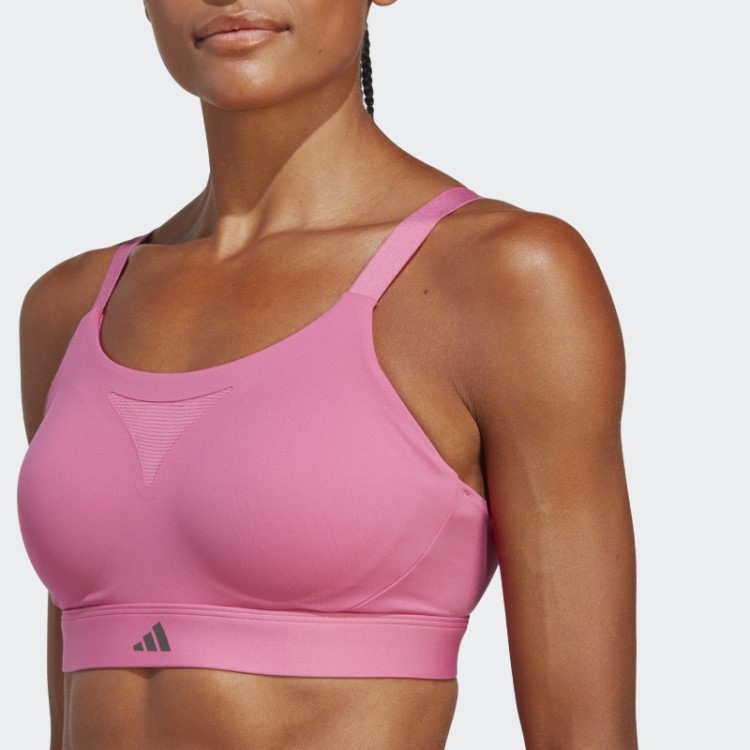 Fúcsia Adidas Sutiã De Treinamento De Impacto Personalizado De Alto Suporte